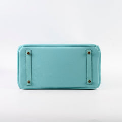 Hermes Birkin 30 Togo Blue Atoll - T stamp