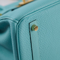 Hermes Birkin 30 Togo Blue Atoll - T stamp