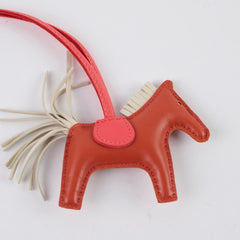 Hermes Rodeo PM Poppy / Craie / Rubis - Stamp U