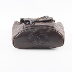 Chanel 24K Vintage Duma Backpack Lambskin Dark Brown