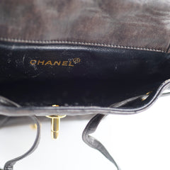 Chanel 24K Vintage Duma Backpack Lambskin Dark Brown