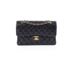 Chanel Small Classic Flap Caviar Black (Microchipped)