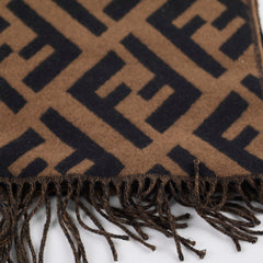 Fendi FF Cashmere Scarf Brown/Black