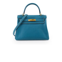 Hermes Kelly 28 Blue Jeans - Stamp B