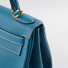 Hermes Kelly 28 Blue Jeans - Stamp B