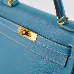 Hermes Kelly 28 Blue Jeans - Stamp B