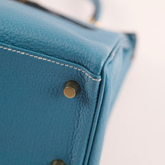 Hermes Kelly 28 Blue Jeans - Stamp B