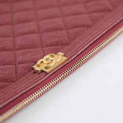 Chanel Medium O Case Caviar Burgundy