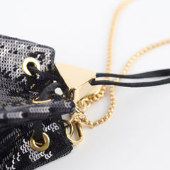 Prada Micro Bucket Bag Sequins Black