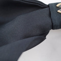 Chanel Silk Bow Hairclip Black