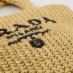 Prada Raffia Tote Bag Small