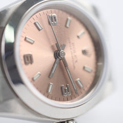 Rolex Oyster Perpetual 24mm Salmon Pink Dial