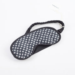 Chanel CC Silk Travel Set Black/White (Pouch, Scarf, Eye Mask)