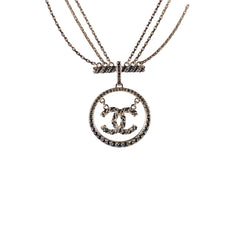 Chanel CC Hoop Crystal Necklace Costume Jewellery