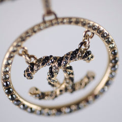 Chanel CC Hoop Crystal Necklace Costume Jewellery