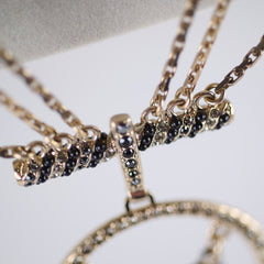 Chanel CC Hoop Crystal Necklace Costume Jewellery