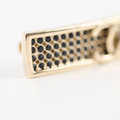 Chanel Gold Tone Chain Interlocking CC Hair Clip