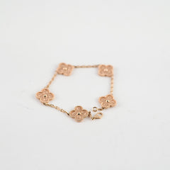 Van Cleef & Arpels Vintage 5 Motifs Bracelet Rose Gold 2024