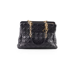 Christian Dior Cannage Shopper Tote Black