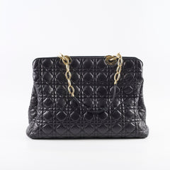 Christian Dior Cannage Shopper Tote Black