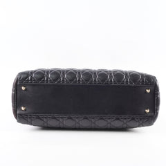 Christian Dior Cannage Shopper Tote Black