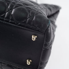 Christian Dior Cannage Shopper Tote Black