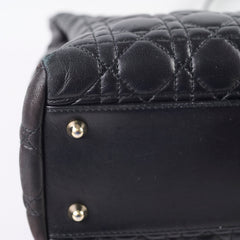 Christian Dior Cannage Shopper Tote Black