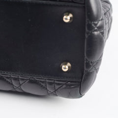 Christian Dior Cannage Shopper Tote Black