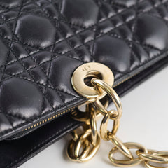 Christian Dior Cannage Shopper Tote Black