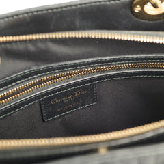 Christian Dior Cannage Shopper Tote Black