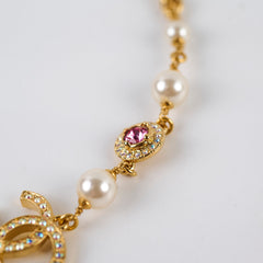 Chanel Pearl Double Chain Necklace