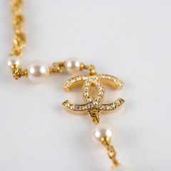 Chanel Pearl Double Chain Necklace
