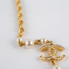 Chanel Pearl Double Chain Necklace