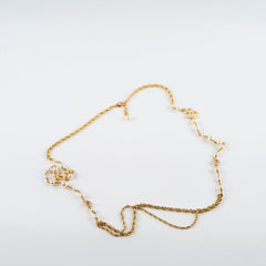 Chanel Pearl Double Chain Necklace