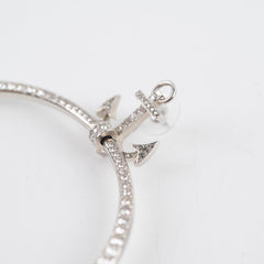 Chanel Metiers D'art Paris Hamburg 2017/18 Crystal Anchor Hoop Earrings Costume Jewellery