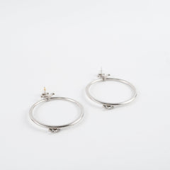 Chanel Metiers D'art Paris Hamburg 2017/18 Crystal Anchor Hoop Earrings Costume Jewellery