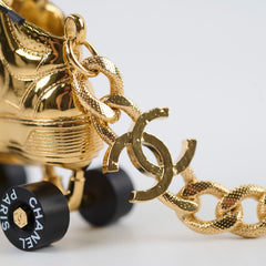 Chanel Gold-Tone Roller Skate Bag Charm/Keychain