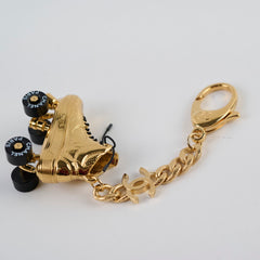 Chanel Gold-Tone Roller Skate Bag Charm/Keychain