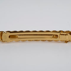 Chanel Gold Tone Pearl/Crystal CC Logo Hair Clip