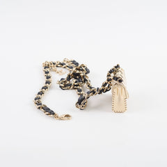 Chanel Micro Flap Chain Belt with Light Gold Metal & Leather