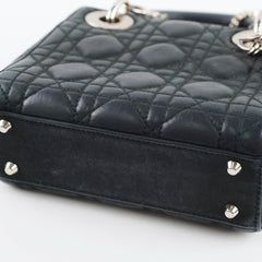 Dior Mini Lady Dior Black Shimmer SHW