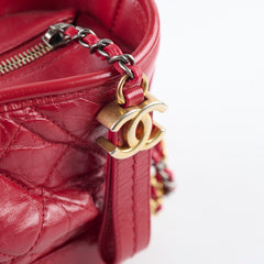 Chanel Small Gabrielle Bag Red Logo Strap
