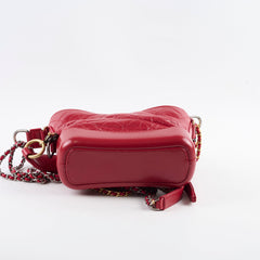 Chanel Small Gabrielle Bag Red Logo Strap