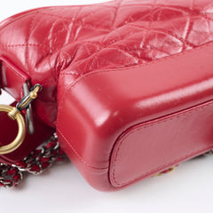 Chanel Small Gabrielle Bag Red Logo Strap