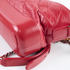 Chanel Small Gabrielle Bag Red Logo Strap
