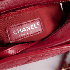 Chanel Small Gabrielle Bag Red Logo Strap