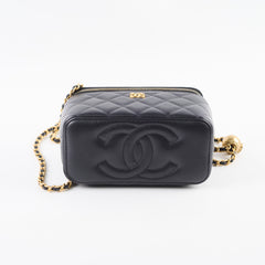 Chanel Pearl Crush Vanity Black Lambskin