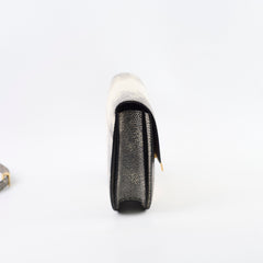 Celine Medium Lizard Classic Bag Cream