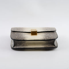 Celine Medium Lizard Classic Bag Cream