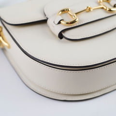 Gucci Horsebit 1955 Mini Shoulder Bag Ivory